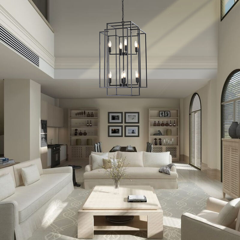 ELEMENT ACE Modern Geometric Pendant Chandelier with Adjustable Height for Multi-Room Lighting image number 3