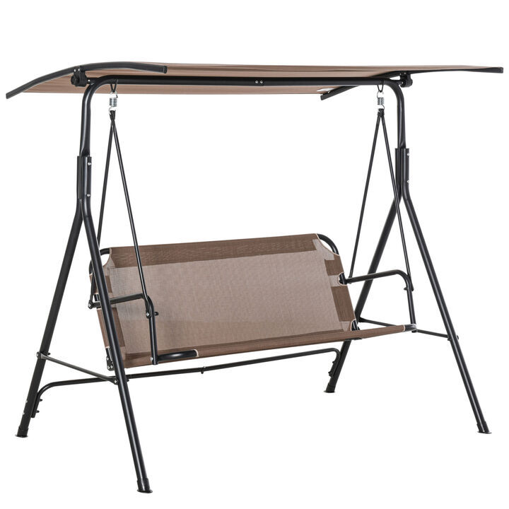 Hivvago 2-Seat Patio Swing with Adjustable Canopy