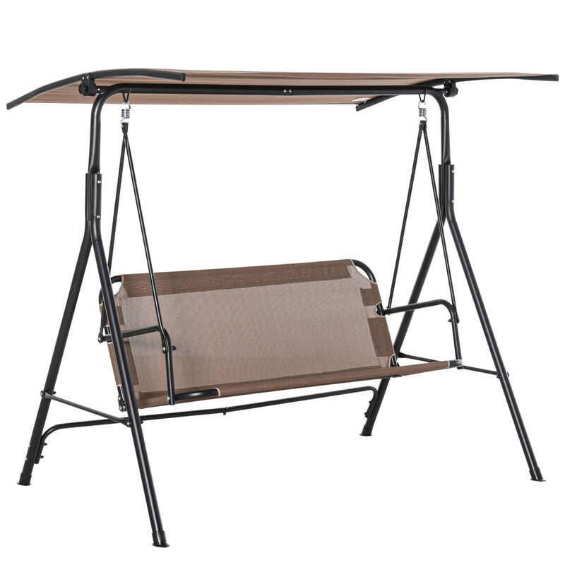 Hivvago 2-Seat Patio Swing with Adjustable Canopy image number 0