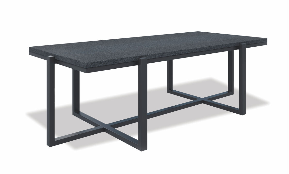 Rectangle Coffee Table, Slate Finish with Granite Top