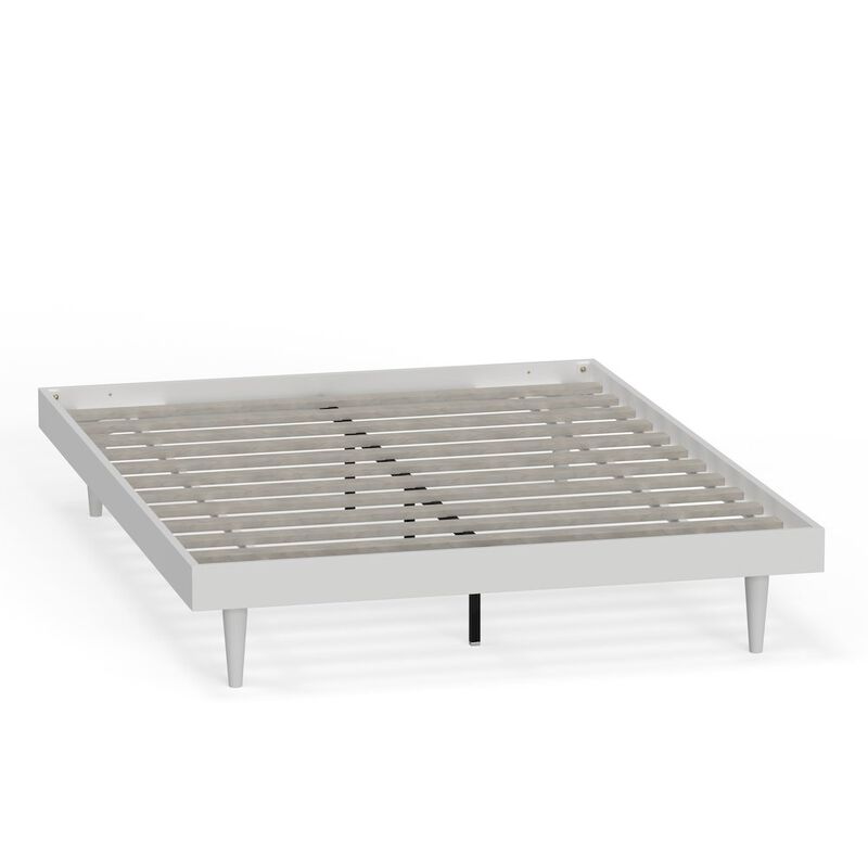 Comfort Pointe Sachse Queen Solid Wood Platform Bed Frame White
