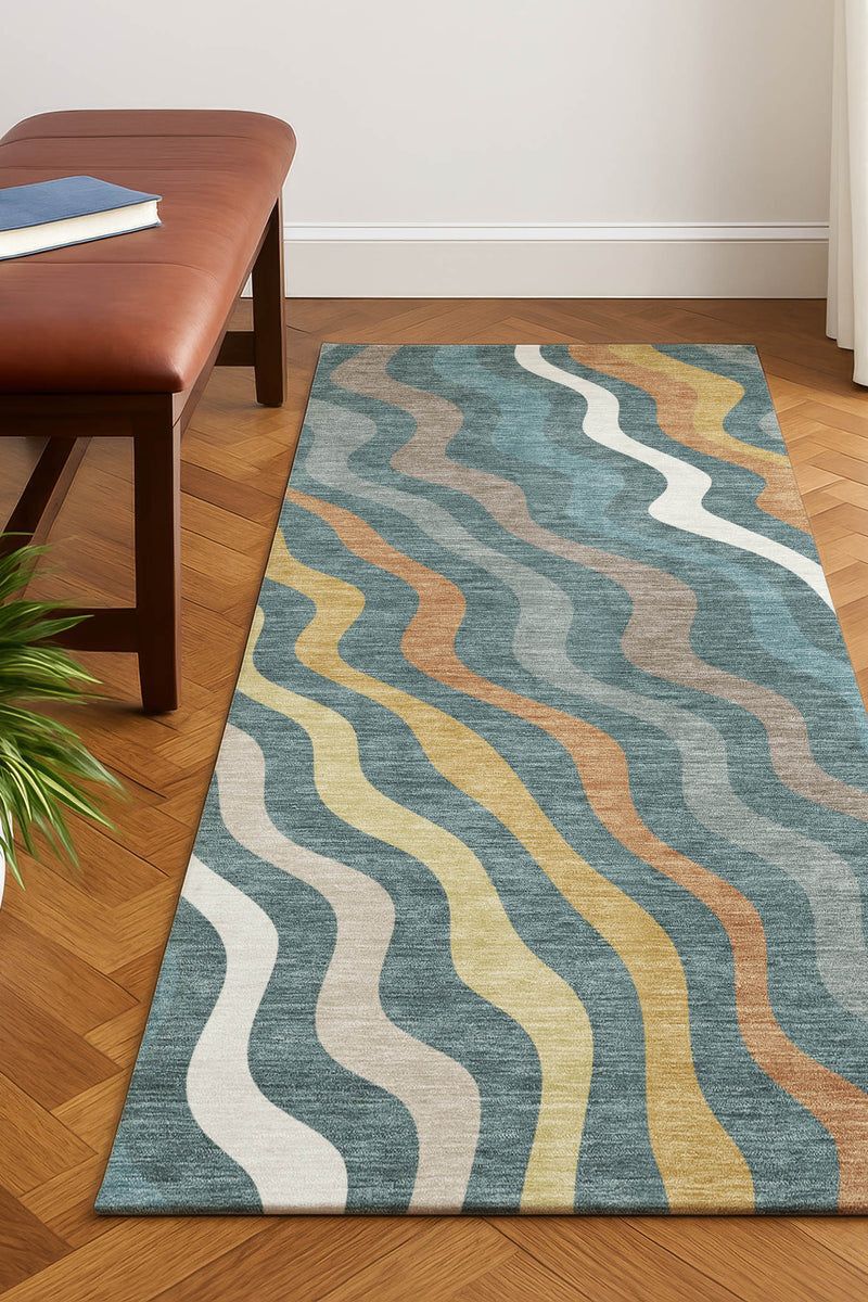 Kenner KN4 Teal 9' x 12' Rug image number 4