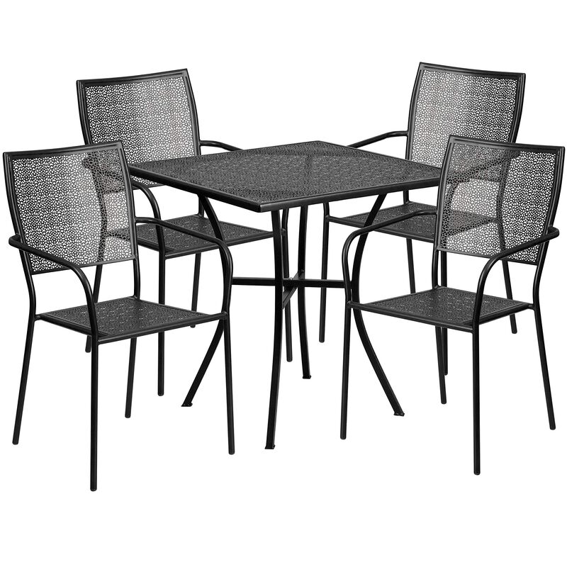 28SQ Gold Patio Table Set image number 0