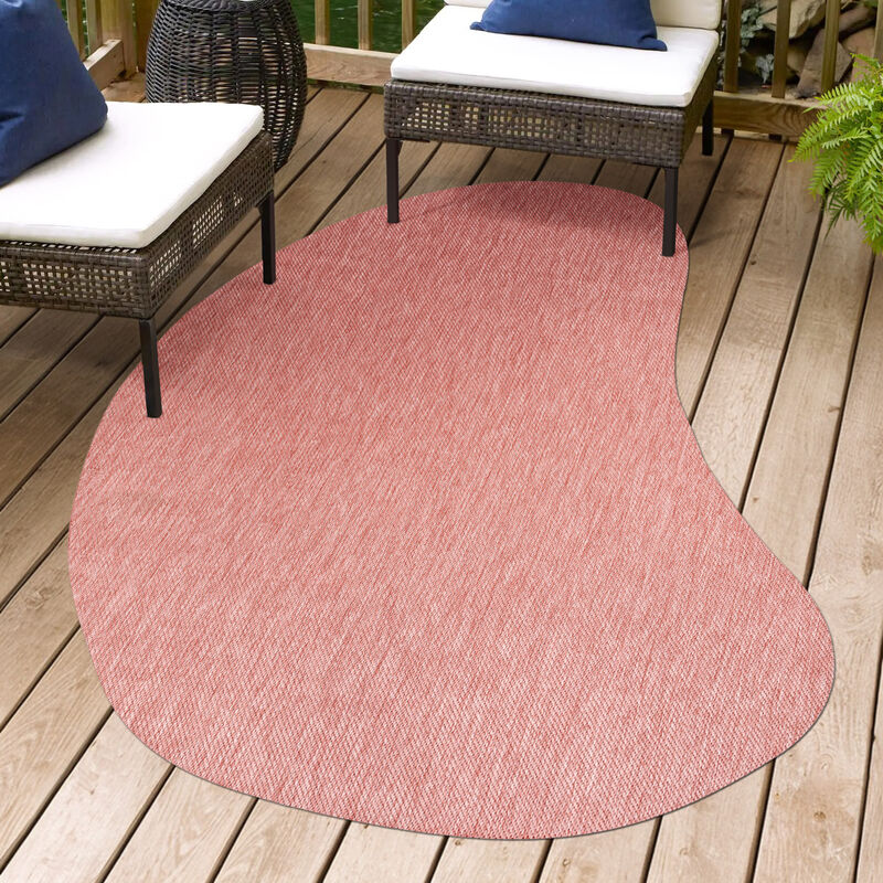 Evan Modern Rustic Organic Curve Area Rug