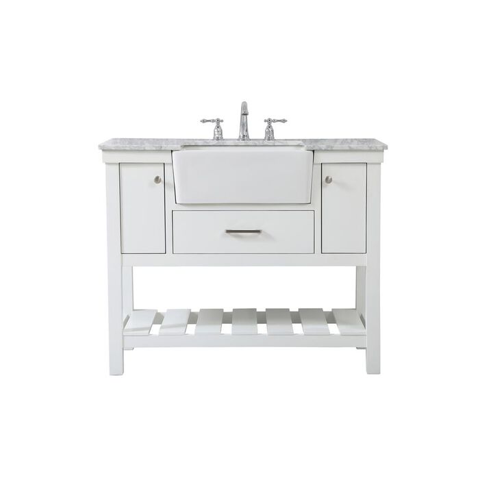 Elegant Kitchen and Bath 42 inch Single bathroom vanity in white