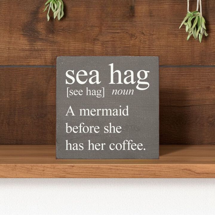 Funny Ocean Theme Wooden Wall Decor Sign for Mermaid Lovers