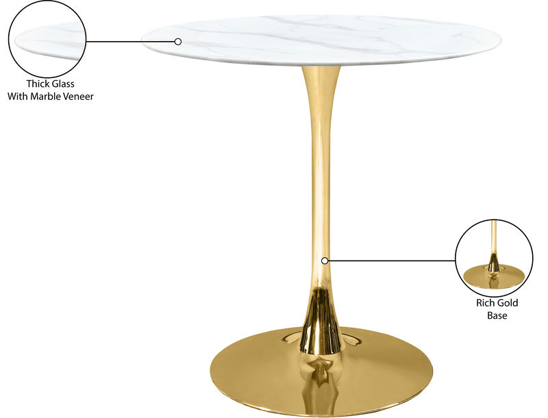 Meridian Furniture Tulip Gold Counter Height Table image number 4