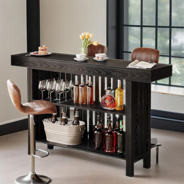 Bar Table for Indoor or Outdoor Use, Sleek Design, Perfect for Small Spaces or Entertainment Areas