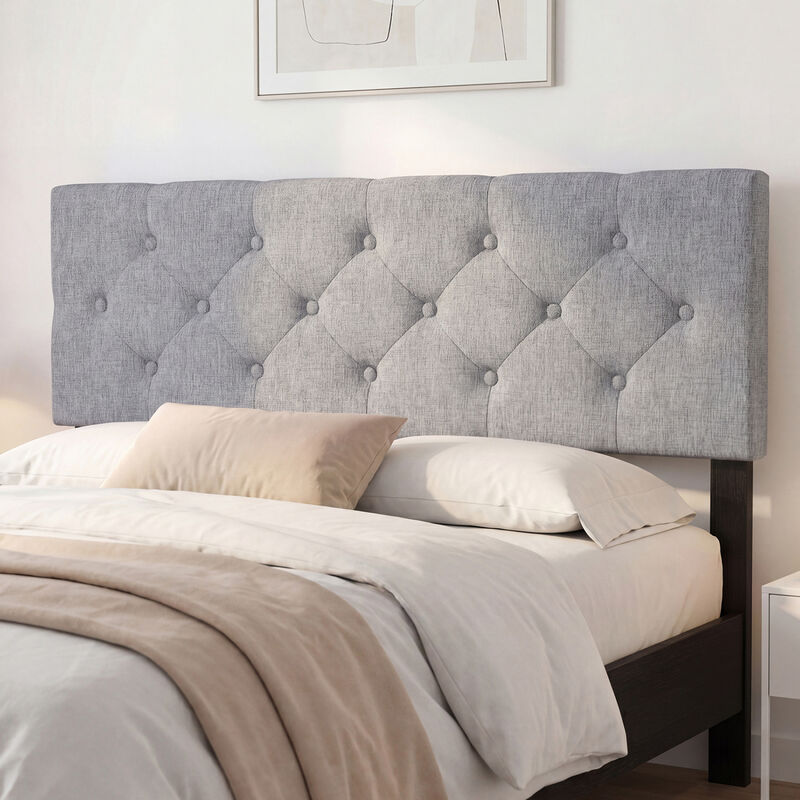 Upholstered Bed Headboard Panel for Queen and Full Beds with Tufted Design image number 4