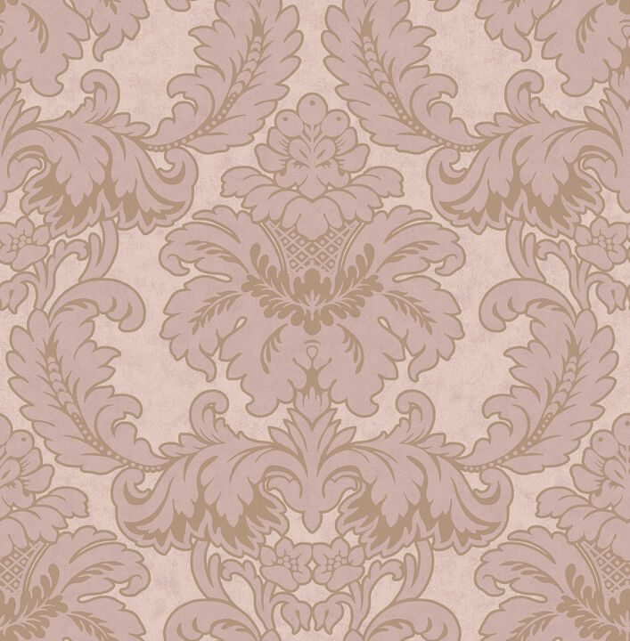 Windsor Pink Damask Wallpaper (Set of 2)