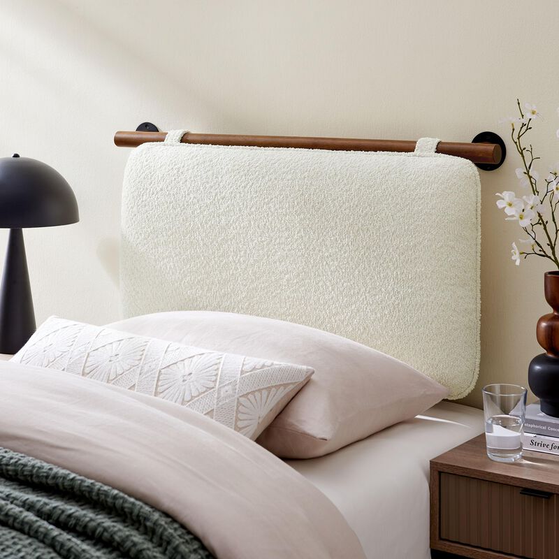 Anela Wall-Mounted Chenille Upholstered Twin Headboard image number 1