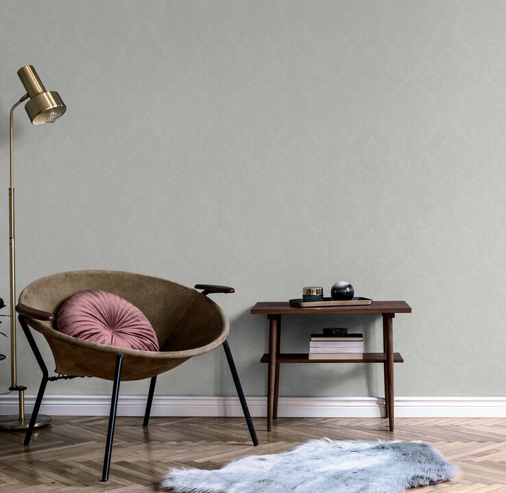 Very Medallion All-over Print Grey Wallpaper VE3201