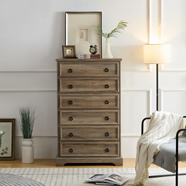 Streamdale 6-Drawer Dresser for Bedroom, Closet & Living Room Storage