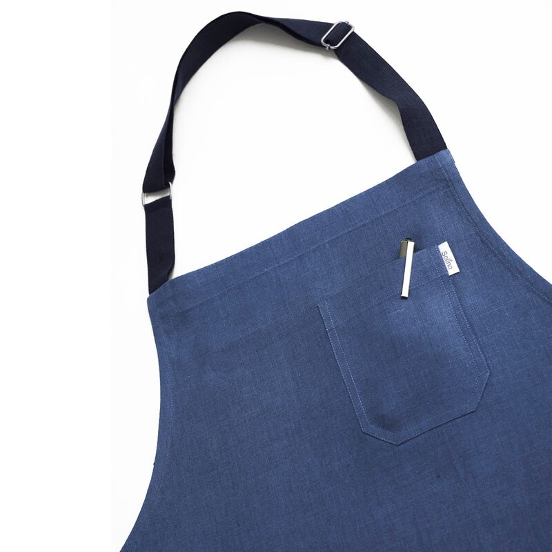 Solino Home 100% Pure Linen Linen Apron - Kitchen Linen image number 2