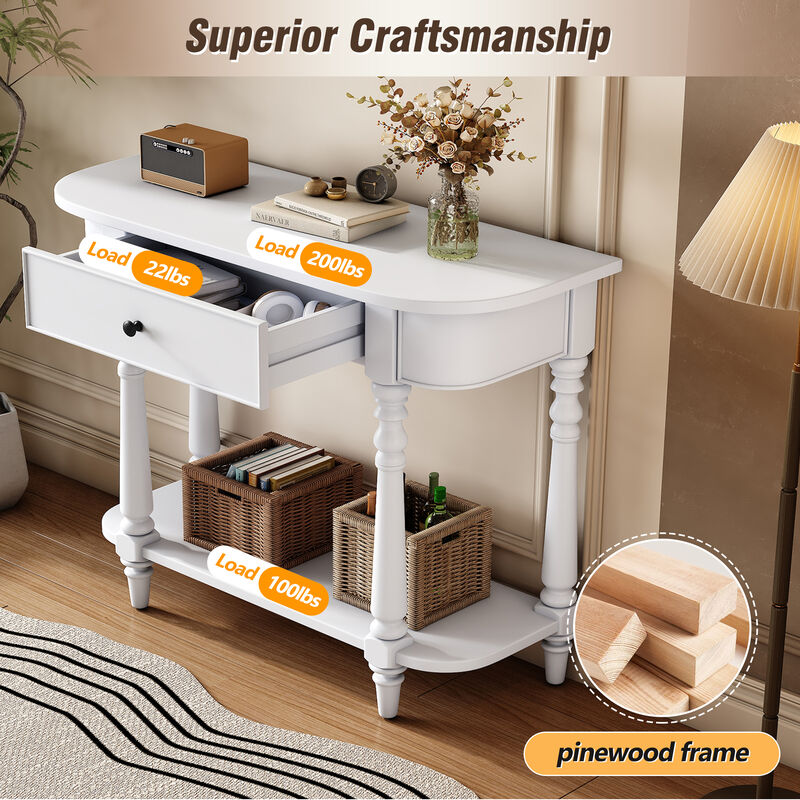 Merax Retro Entryway Console Table