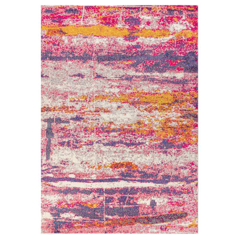 Contemporary Pop Modern Abstract Brushstroke Area Rug