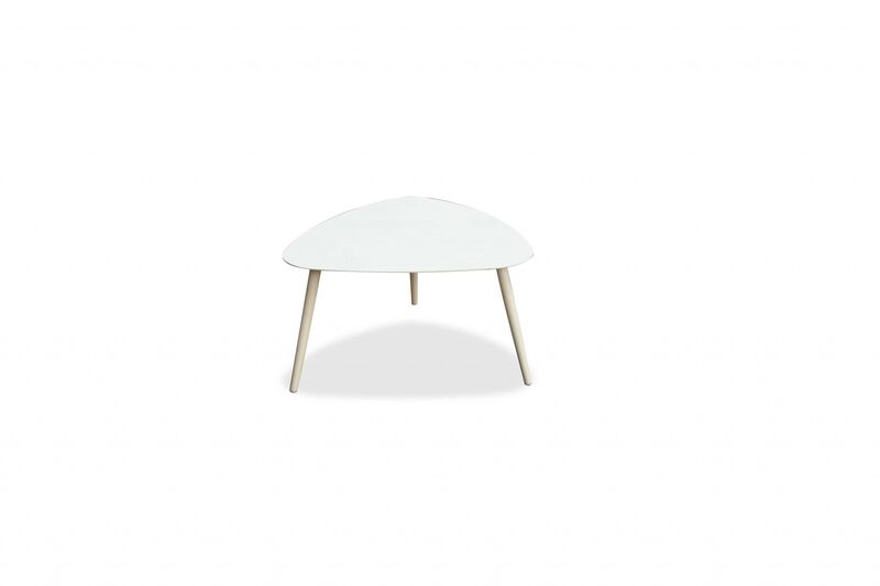 Homezia Triad White Aluminum Side Table