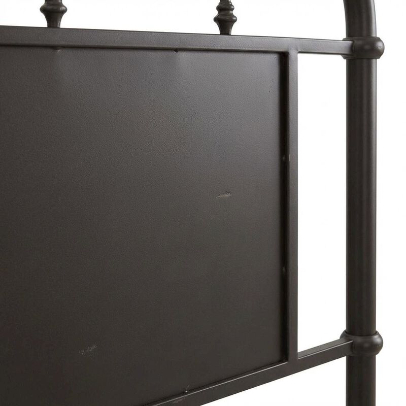 Twin Distressed Metal Headboard, Vintage Design, Sturdy Metal Tube Construction image number 3