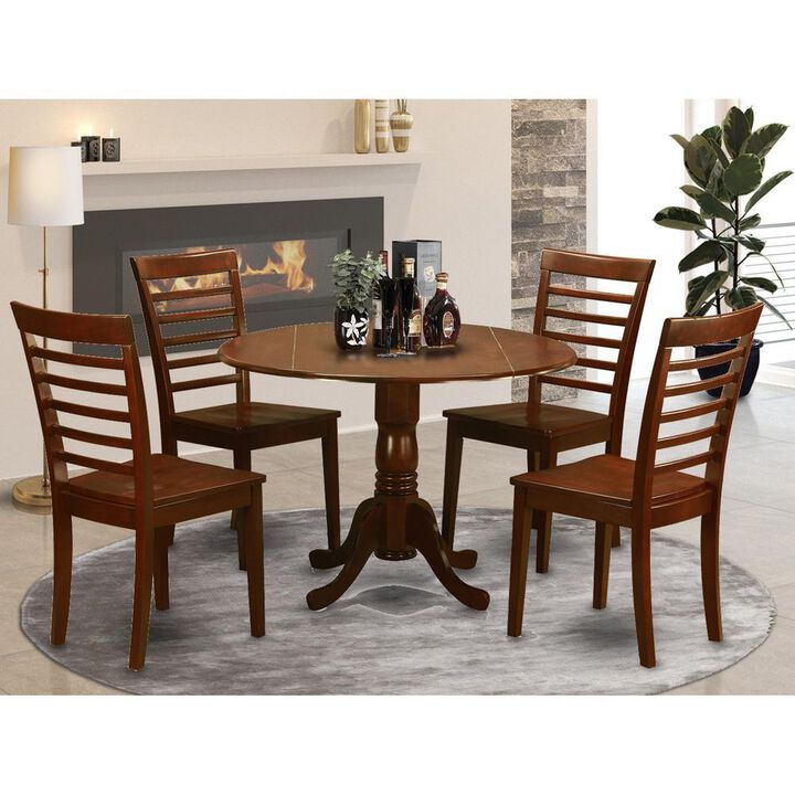 5 Pc small Kitchen Table and Chairs set-Kitchen Table and 4 dinette Chairs