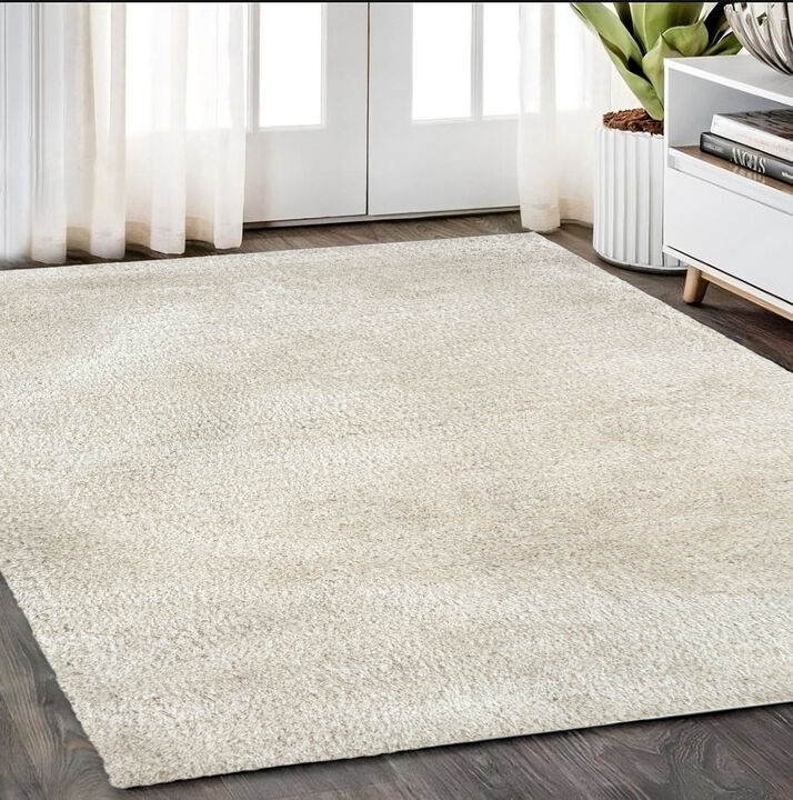 HomeRoots Shag Hand Tufted Area Rug