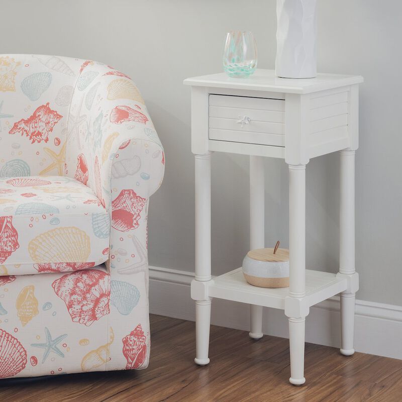 Linon Seaboard End Table White image number 2