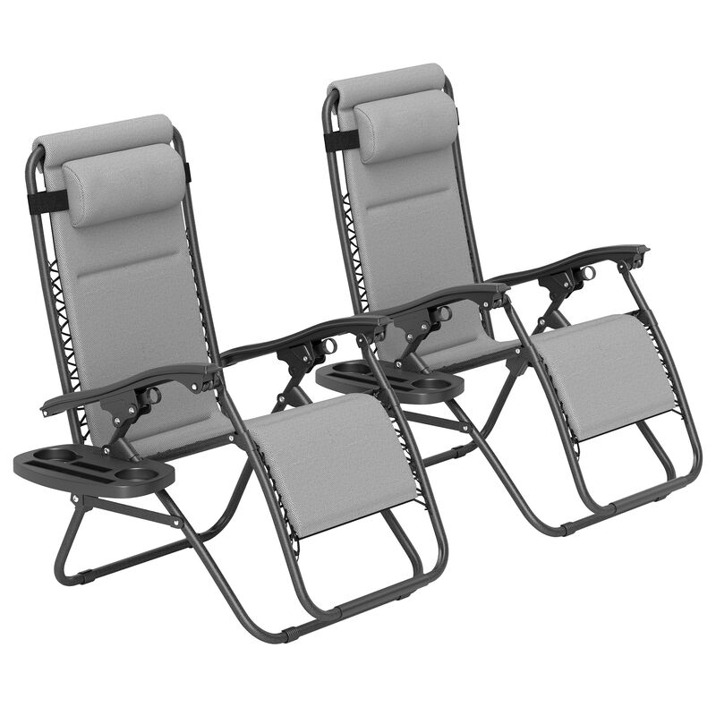 Hivvago 2-Piece Zero Gravity Reclining Patio Chair Set image number 0