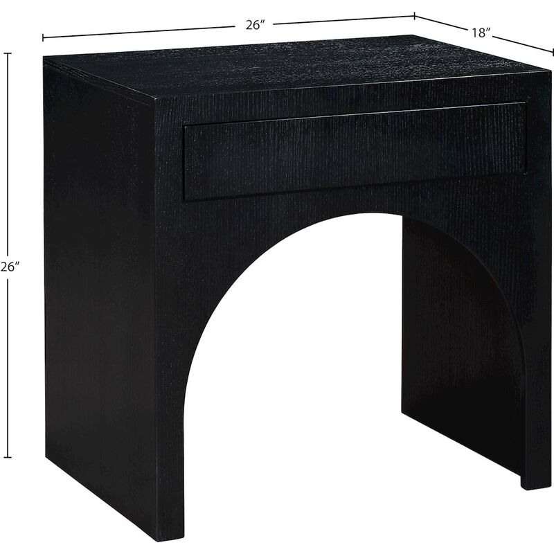 Meridian Furniture August Black Night Stand
