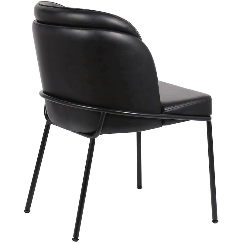 Meridian Furniture Jagger Black Vegan Leather Dining Chair, Set of 2