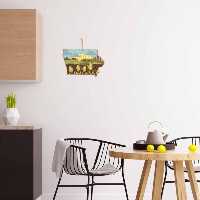 Iowa Cutting Board with Artwork by Summer Stokes