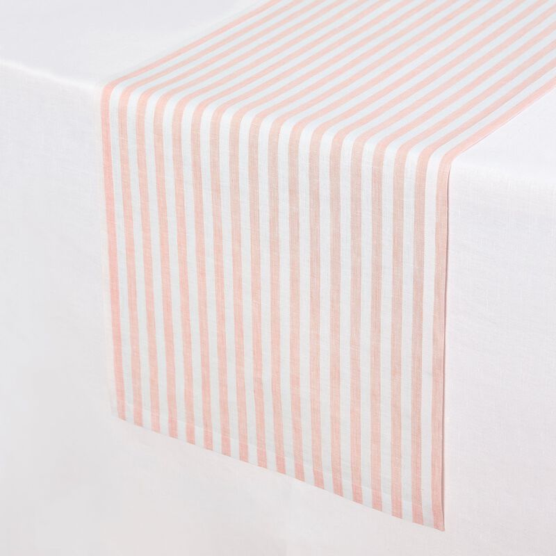 Solino Home Amalfi Stripe 100% Linen Table Runner &ndash; Handcrafted, Machine Washable, Perfect for Holiday and Everyday Dining