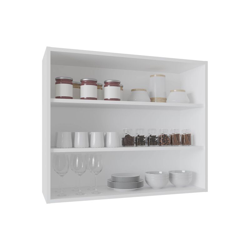 Ida Wall Shelf 30" H, 3 Shelves, White