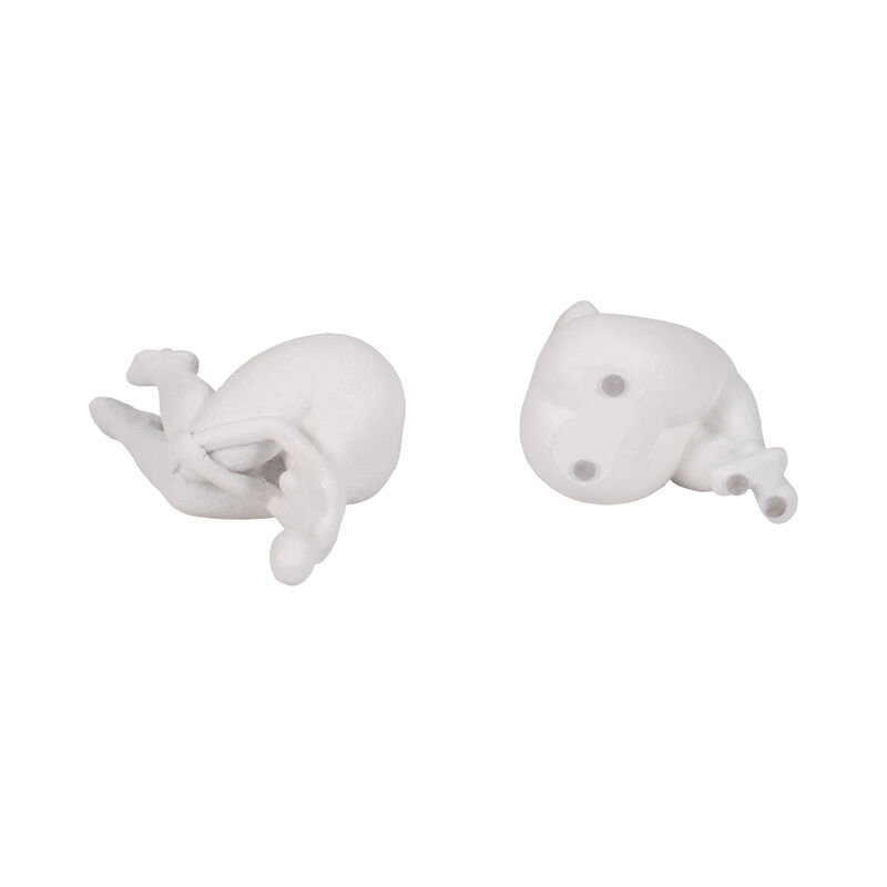 S/2 Sitting Ladies Bookends, White image number 5