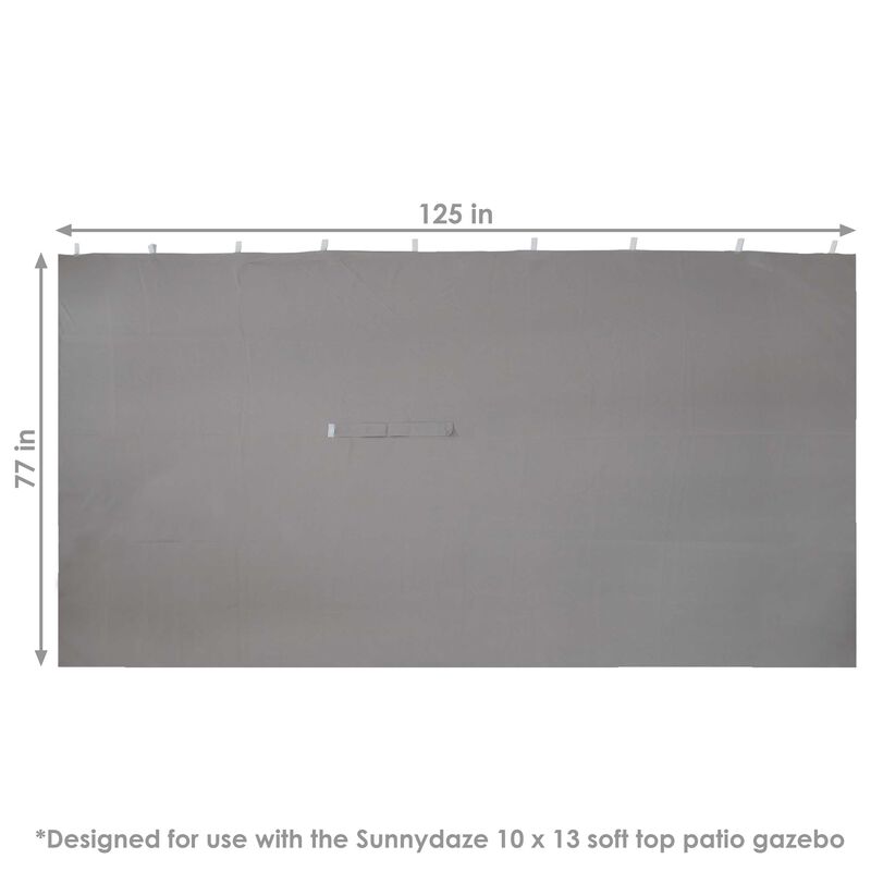 Sunnydaze 4-Piece 10 x 13 ft Polyester Gazebo Sidewall Curtain Set