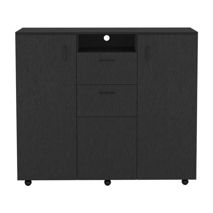 Double Door Cabinet Dresser Quizz, Bedroom, Black