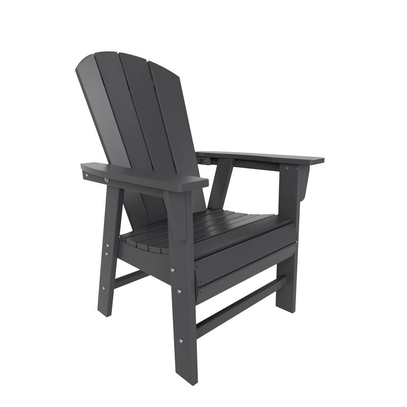 WestinTrends Malibu Outdoor Patio HDPE Plastic Adirondack Dining Chair