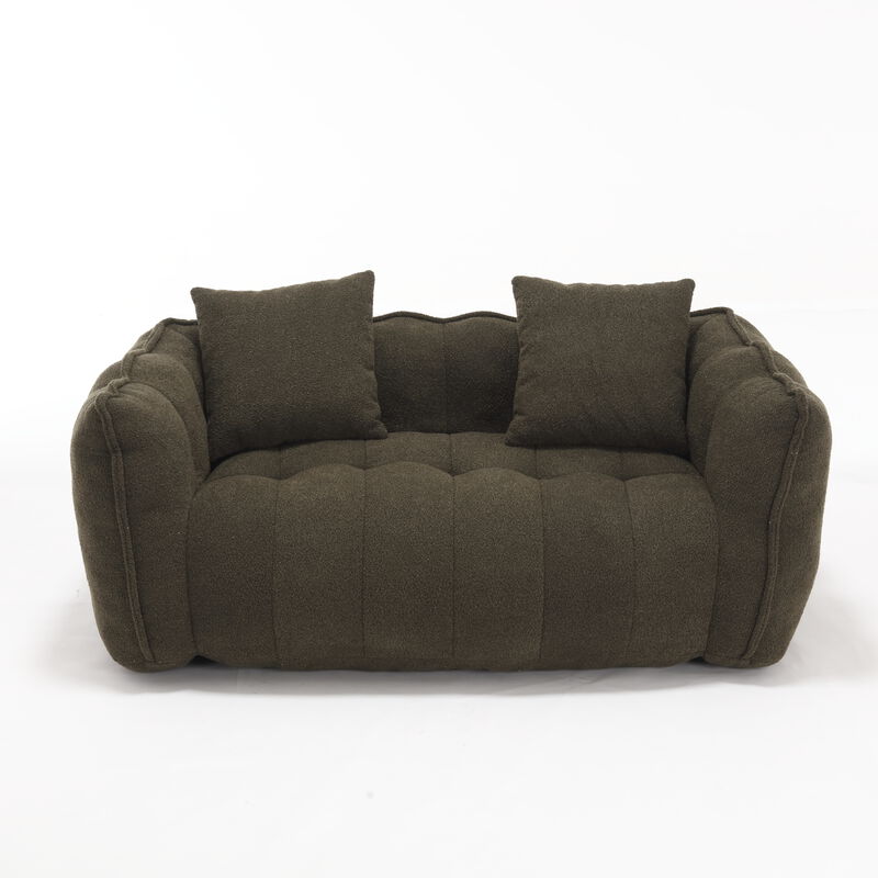 Merax Chenille Lazy Bean Bag Loveseat for Living Room.