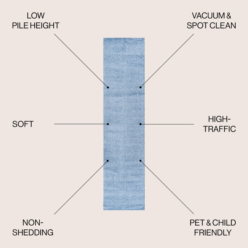 Haze Solid Low Pile Area Rug