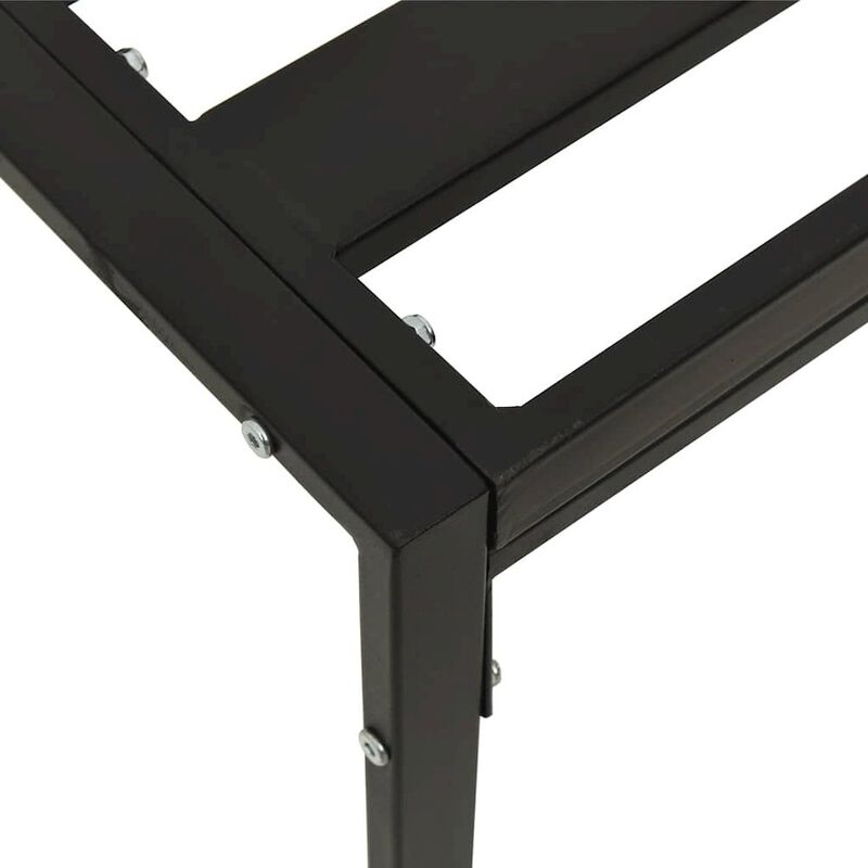 Garden Coffee Table Black Powder-coated steel Small Durable