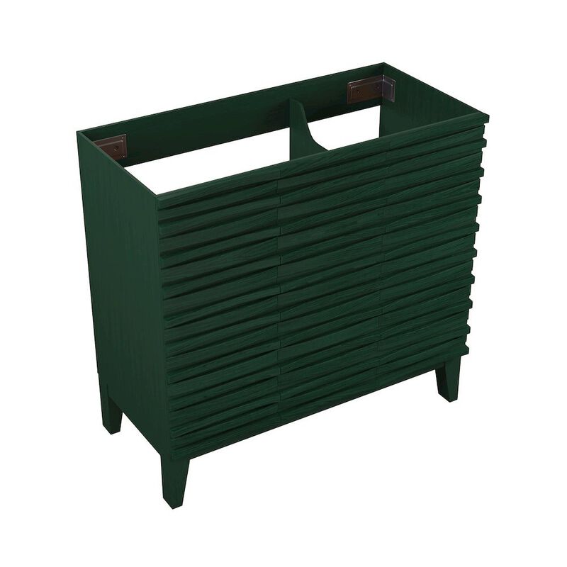 Cascade 36" Freestanding Bathroom Vanity Cabinet without Top in Green Oak image number 2