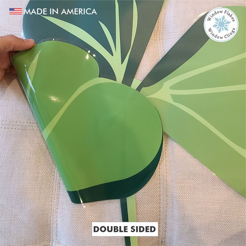 Window Flaks St. Patrick's Day Four Leaf Clover Window Cling Decal for Glass. image number 3