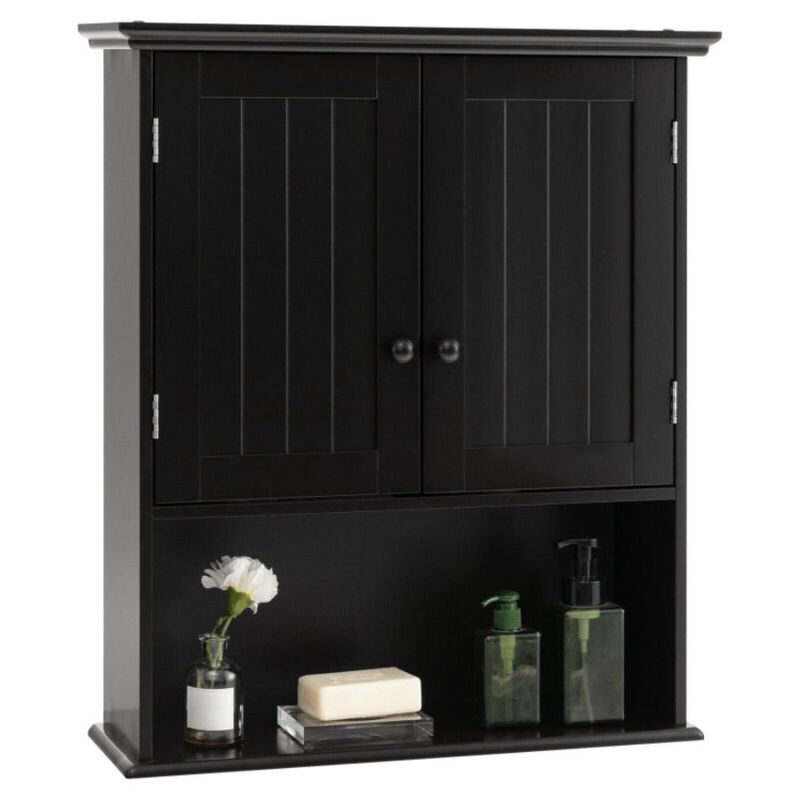 Hivvago 2-Door Wall Mount Bathroom Storage Cabinet with Open Shelf