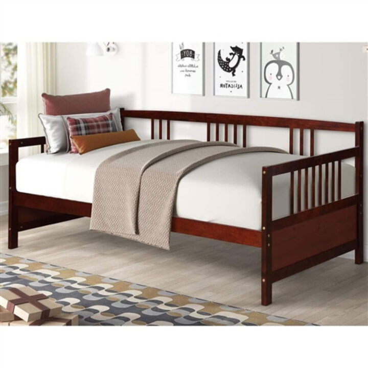 2-in-1 Wooden Daybed – Space-Saving Sofa Bed for Bedroom or Small Living Spaces