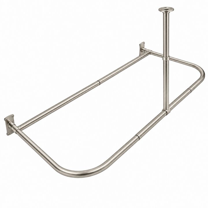 Signature Aluminum Series Freestanding Tub Shower Curtain Rod