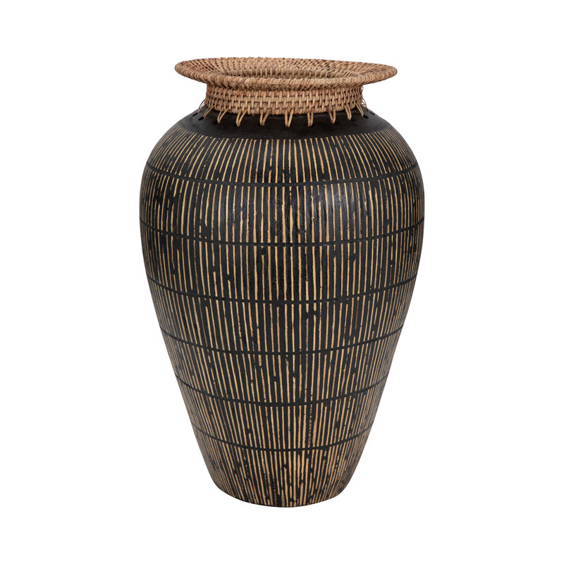Terracotta, 19" Lines Vase image number 2