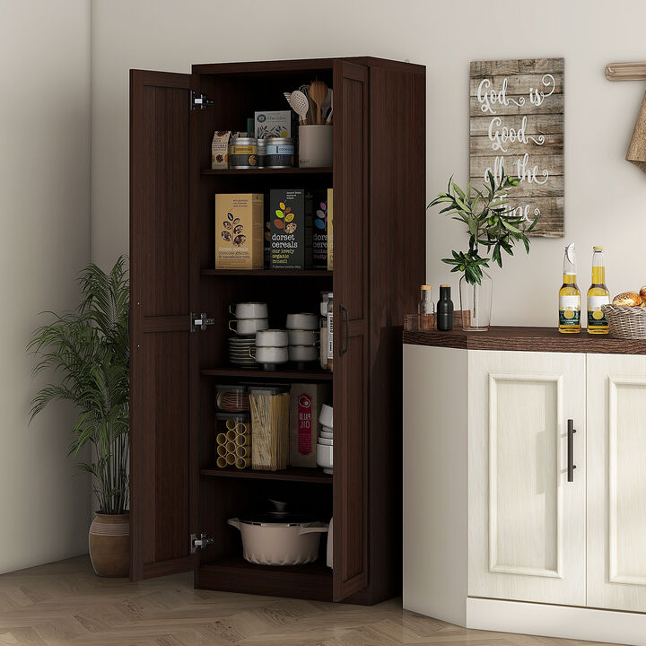 Hivvago Pantry Cabinet with 5-Tier and Adjustable Shelving