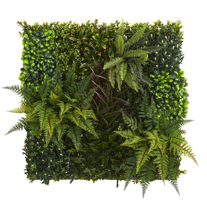 Nearly Natural 29-in x 29-in Artificial Living Wall UV Resistant (Indoor/Outdoor)