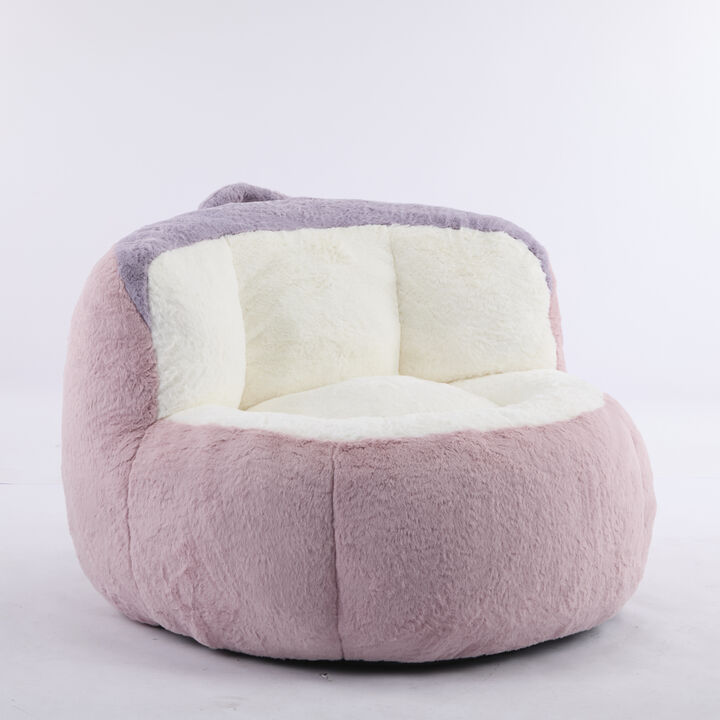 GOODSILO Oversized Bean Bag Chair Lounger Sofa Large Comfy Faux Fur Living Room Furniture