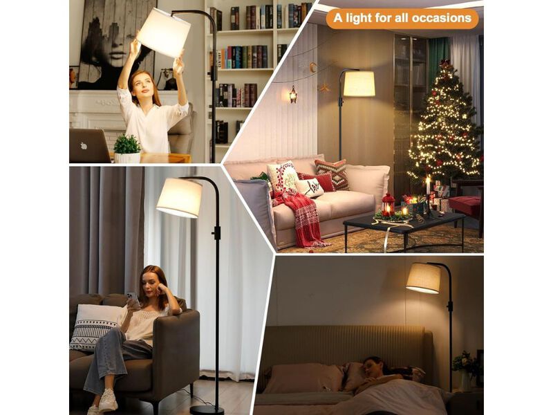 Fully Dimmable Floor Lamp with Adjustable Head LED Light for Living Room image number 1
