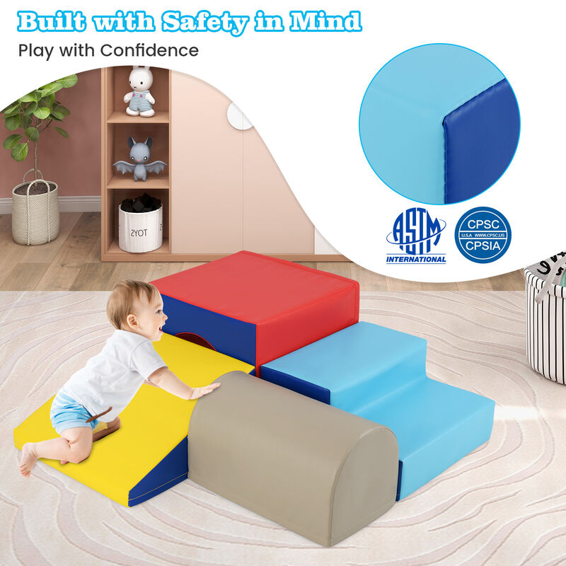 Climb & Crawl Baby Foam Play Set &ndash; Soft Indoor Activity Blocks for Infants