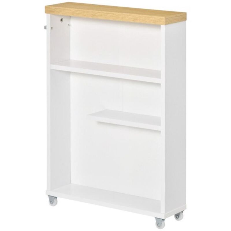 Multi-Purpose Paper Cabinet Space-Saving Side Table & Bathroom Corner Storage image number 0